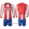 Conjunto (Camiseta+Pantalón Corto) Manga Larga Atlético Madrid Primera Equipación 2021/22 - Niño